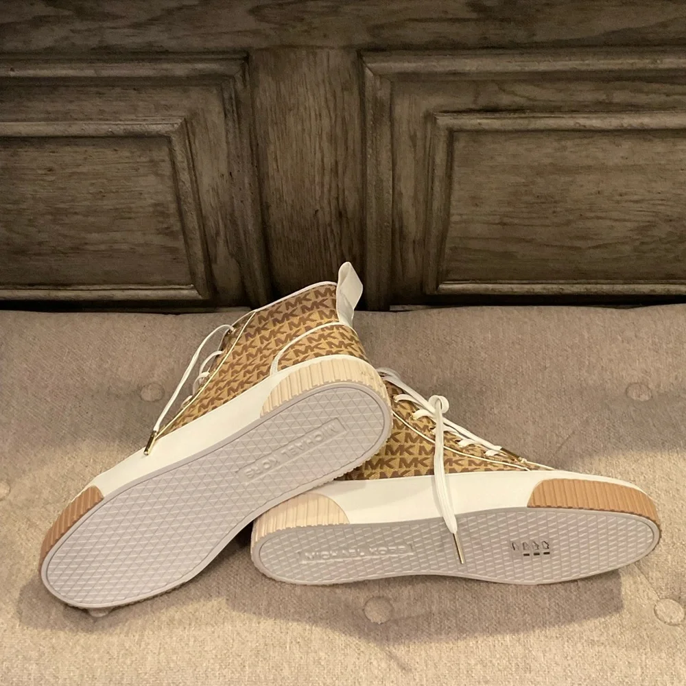 Michael Kors Brown and Pink High-Top Sneakers - Picture 7 of 7